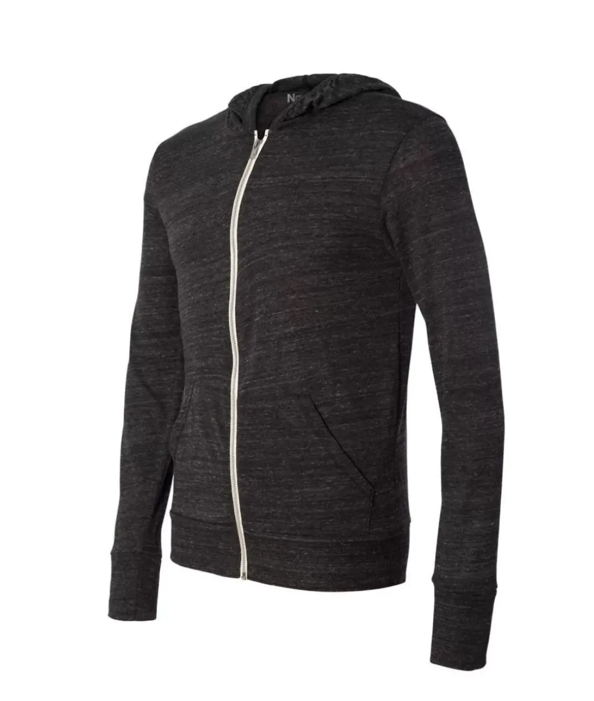 Nayked Apparel Shirts>Men'S Ridiculously Soft Vintage Recycled Full-Zip Hooded T-Shirt