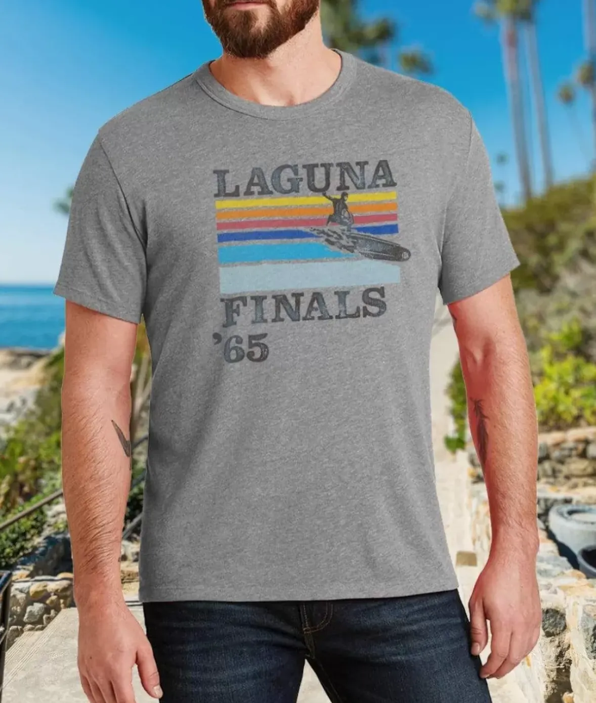 Nayked Apparel T-Shirts>Men'S Ridiculously Soft Vintage Graphic T-Shirt | Laguna Finals