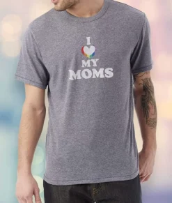Nayked Apparel T-Shirts>Men'S Ridiculously Soft Vintage Graphic T-Shirt | I Love My Moms