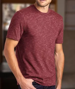 Nayked Apparel Shirts>Men'S Soft Lightweight Marled Crew Neck T-Shirt