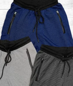 Nayked Apparel Bottoms>Men'S Soft Striped Fleece Shorts/Discontinued