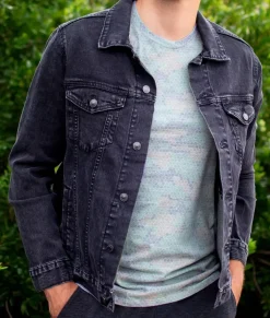 Nayked Apparel Outerwear>Men'S Soft Vintage Denim Jacket