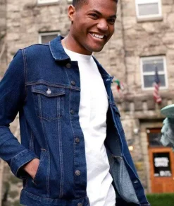 Nayked Apparel Outerwear>Men'S Soft Vintage Denim Jacket