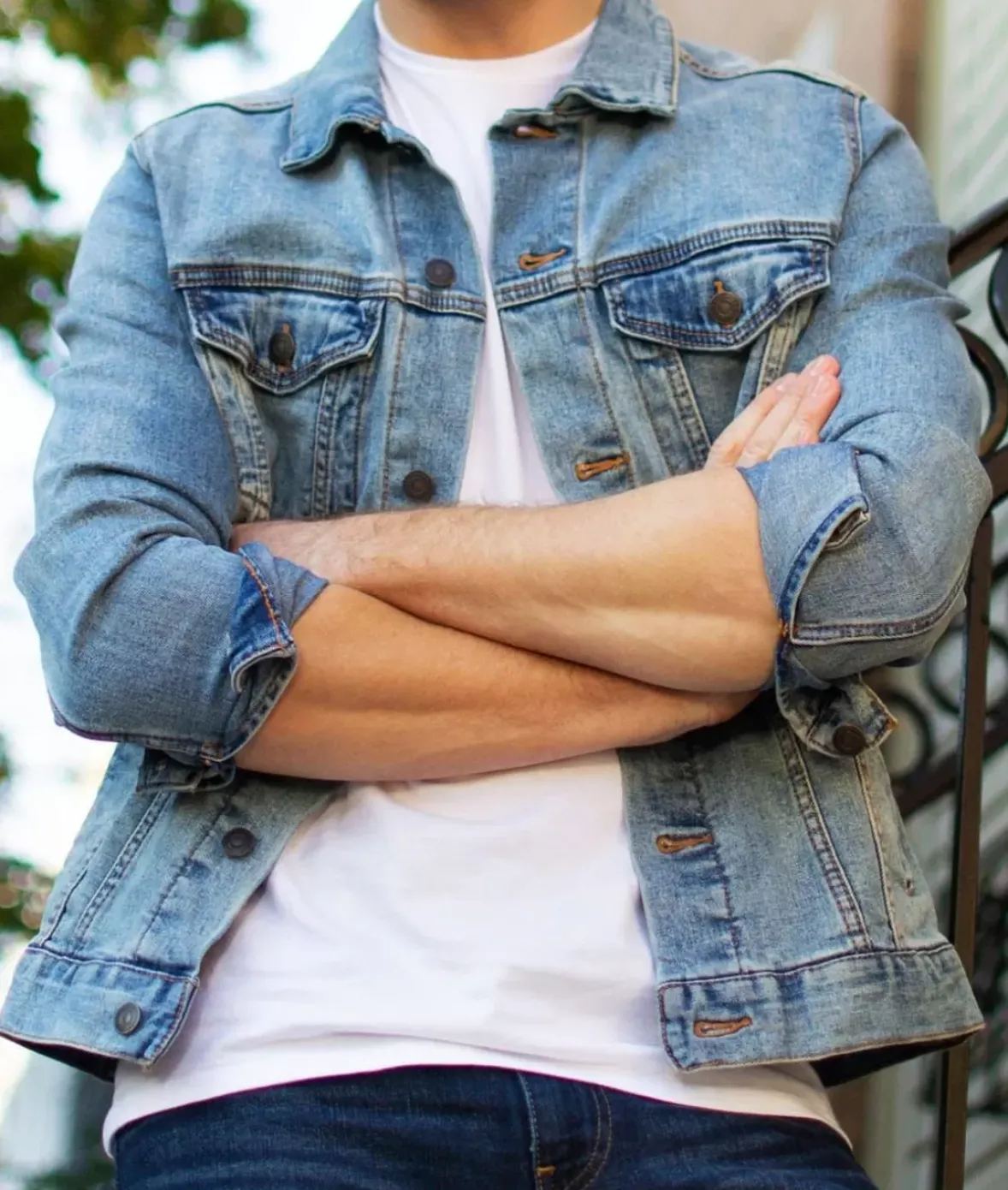 Nayked Apparel Outerwear>Men'S Soft Vintage Denim Jacket