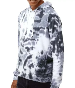Nayked Apparel Shirts>Men'S Soft Washed Tie Dye Fleece Hoodie
