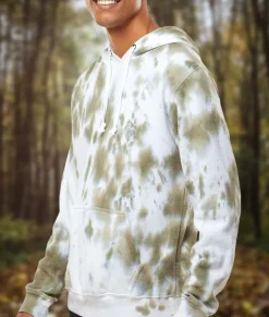 Nayked Apparel Hoodies & Sweatshirts>Men'S Soft Washed Tie Dye Fleece Hoodie