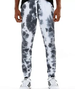 Nayked Apparel Bottoms>Men'S Soft Washed Tie Dye Fleece Joggers