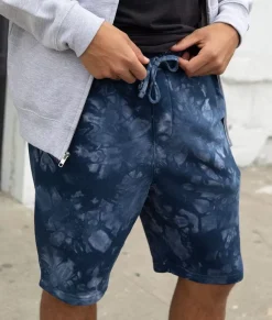 Nayked Apparel Bottoms>Men'S Tie Dye Fleece Shorts