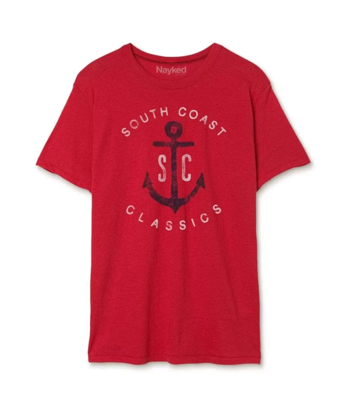 Nayked Apparel Shirts>Men'S Vintage Soft Cotton Poly Graphic T-Shirt | Sc Anchor