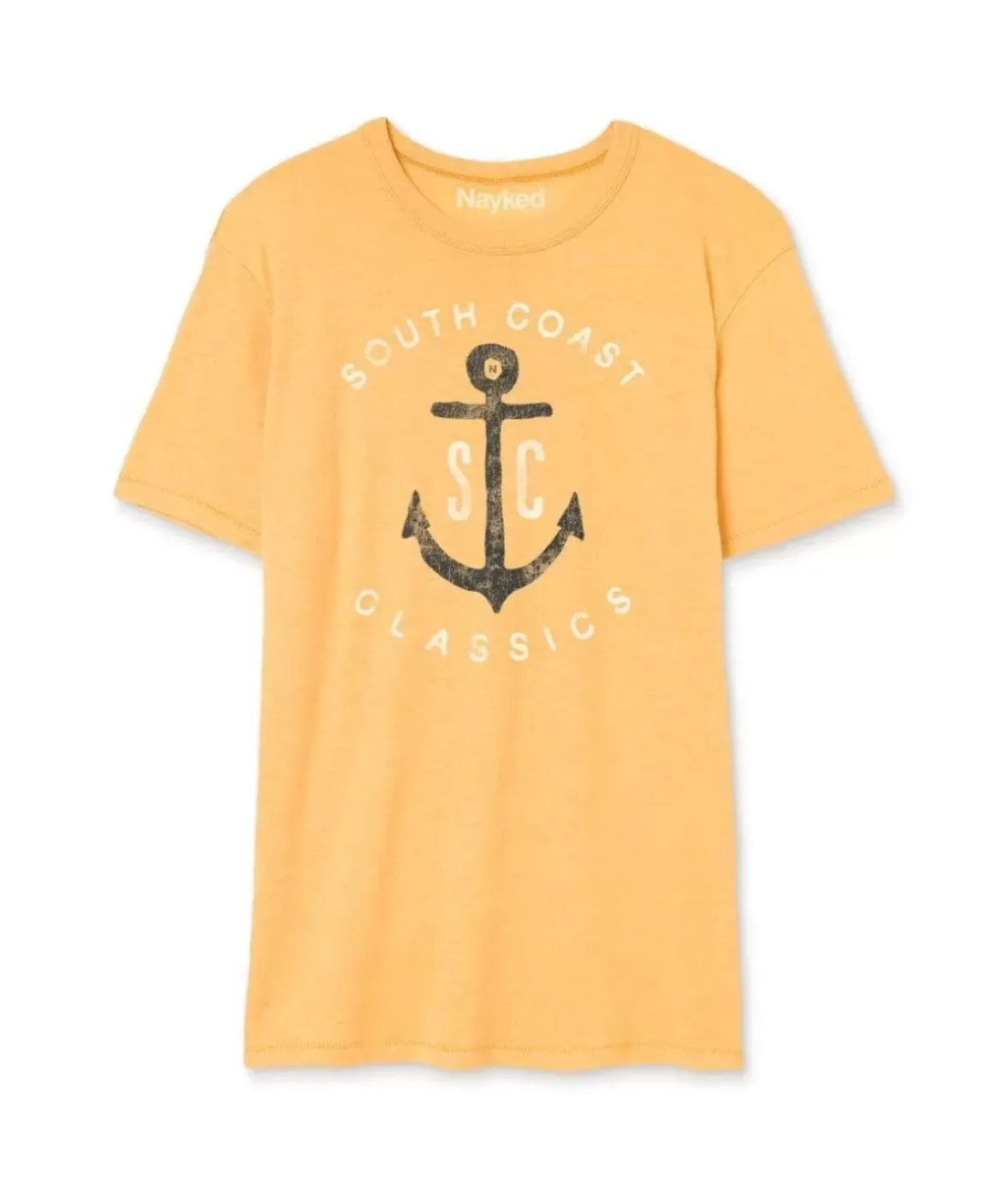 Nayked Apparel Shirts>Men'S Vintage Soft Cotton Poly Graphic T-Shirt | Sc Anchor
