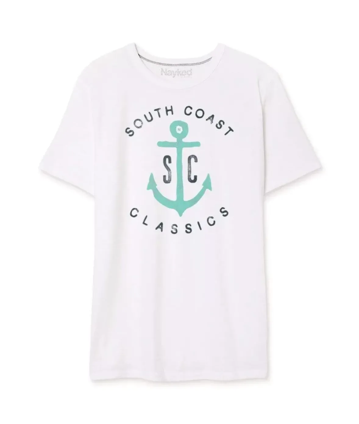 Nayked Apparel T-Shirts>Men'S Vintage Soft Cotton Poly Graphic T-Shirt | Sc Anchor