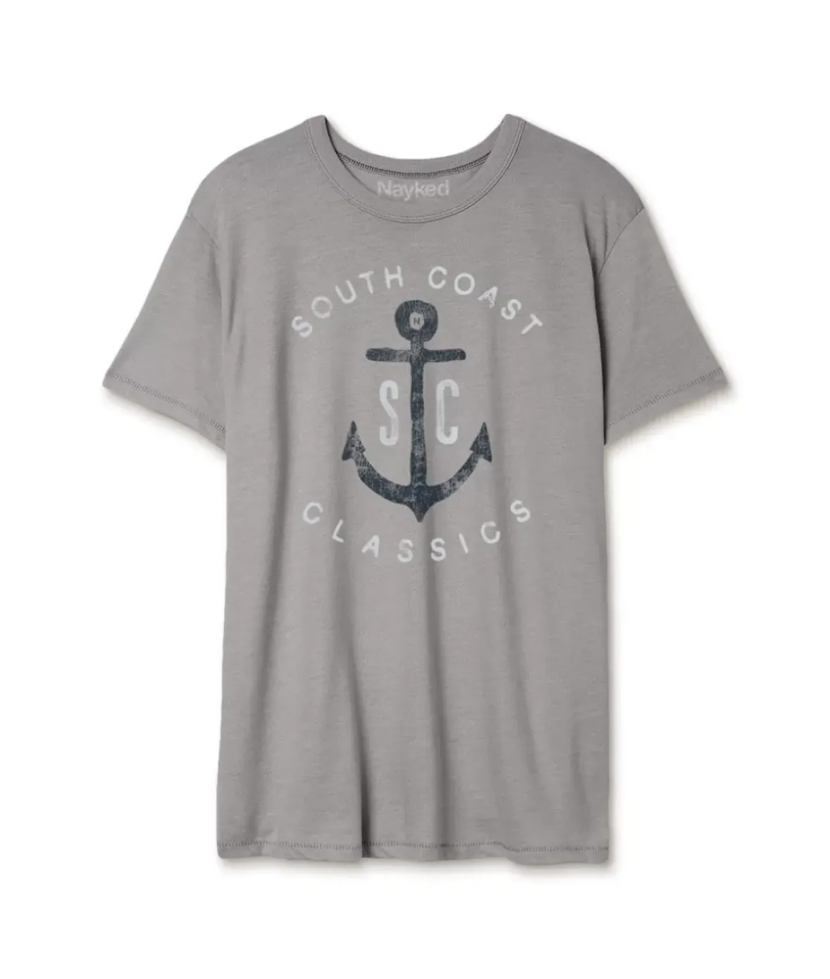 Nayked Apparel T-Shirts>Men'S Vintage Soft Cotton Poly Graphic T-Shirt | Sc Anchor