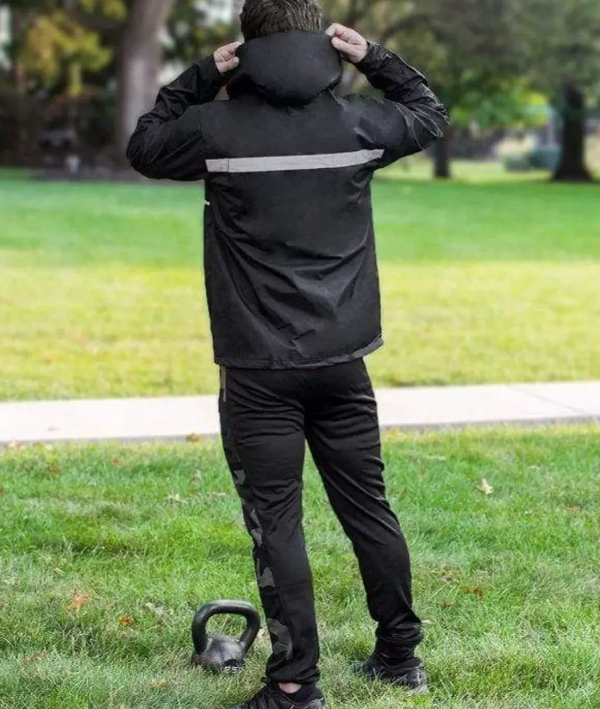 Nayked Apparel Shirts>Men'S Water-Resistant Tech Jacket/Discontinued Black