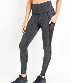 Nayked Apparel Bottoms Skirts & Dresses>Real Women'S Plus High-Waist Splice Mesh Pocket Full Leggings/Discontinued