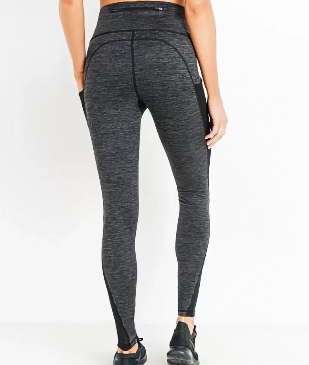 Nayked Apparel Bottoms Skirts & Dresses>Real Women'S Plus High-Waist Splice Mesh Pocket Full Leggings/Discontinued