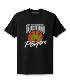 Nayked Apparel T-Shirts>Ridiculously Soft Cotton Graphic Tee | Ohio Players (Buckeye Leaf)