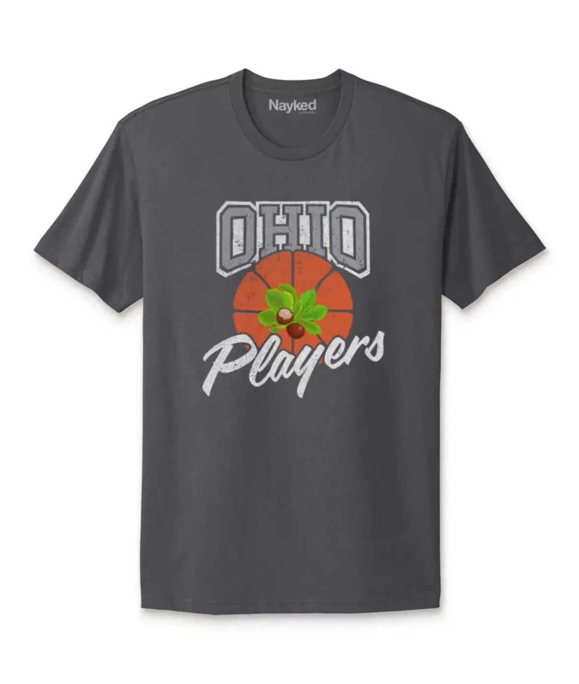 Nayked Apparel T-Shirts>Ridiculously Soft Cotton Graphic Tee | Ohio Players (Buckeye Leaf)