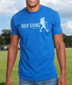 Nayked Apparel Shirts>Ridiculously Soft Crew Neck Graphic T-Shirt | Keep Going With Hiker