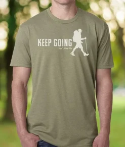 Nayked Apparel Shirts>Ridiculously Soft Crew Neck Graphic T-Shirt | Keep Going With Hiker