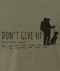 Nayked Apparel Shirts>Ridiculously Soft Crew Neck Graphic T-Shirt | Don'T Give Up-Hike With Your Dog