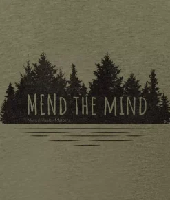 Nayked Apparel Shirts>Ridiculously Soft Crew Neck Graphic T-Shirt | Mend The Mind-Treeline And Lake Graphic