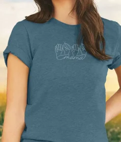 Nayked Apparel Shirts>Ridiculously Soft Heather Sueded Graphic Tee | Mama Signed