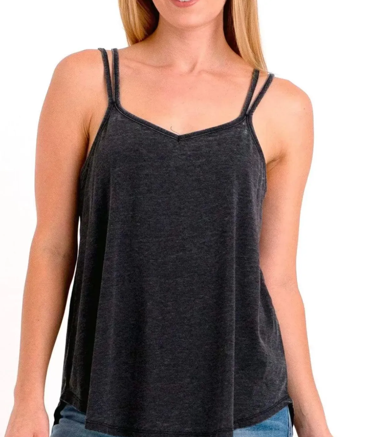 Nayked Apparel Tops>Ridiculously Soft Vintage Wash Strappy Tank