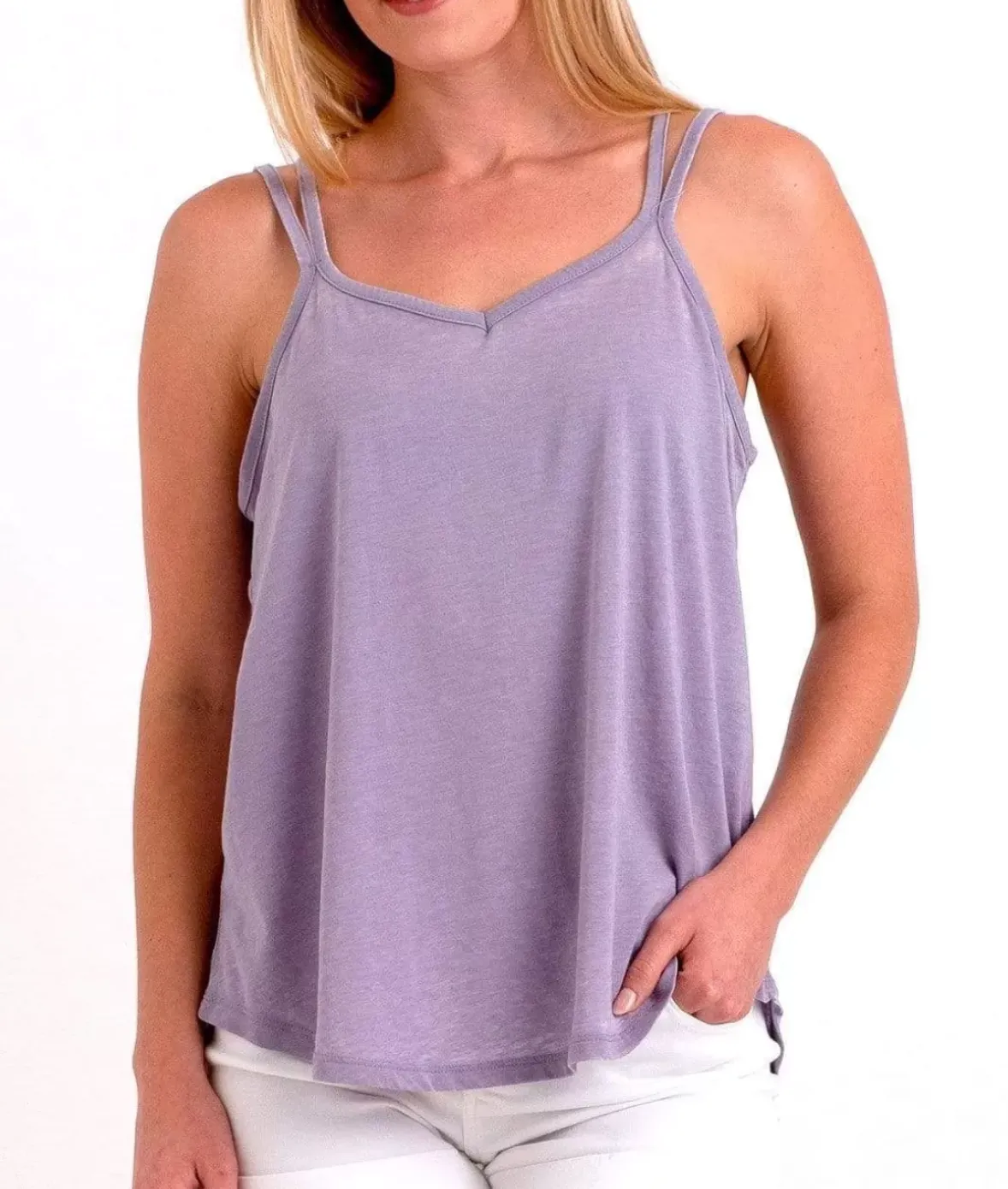 Nayked Apparel Tops>Ridiculously Soft Vintage Wash Strappy Tank
