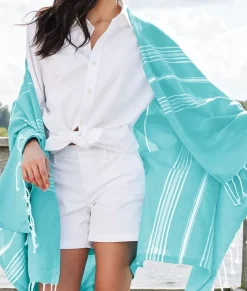 Nayked Apparel Accessories>Soft Striped Summer Throw