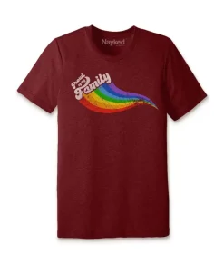 Nayked Apparel Tops>Unisex Ridiculously Soft Lightweight Graphic T-Shirt | Proud Of My Family