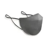 Nayked Apparel Accessories>Water Repellent All-Day Multi-Layer Cloth Washable Face Covering Mask Graphite