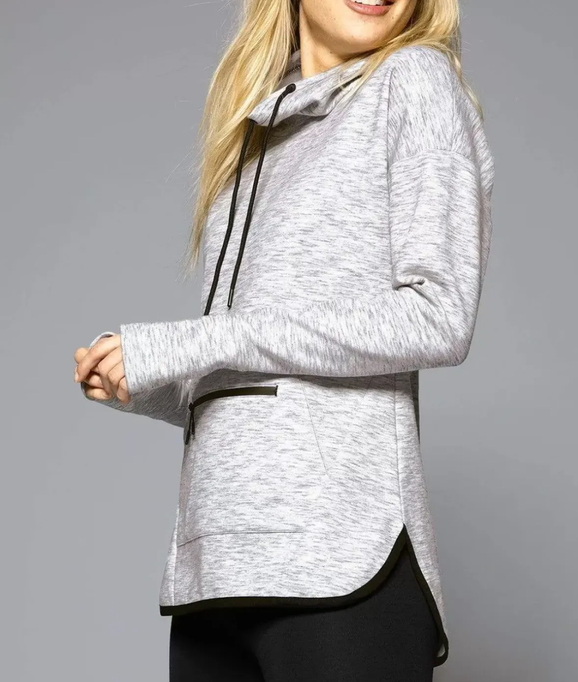 Nayked Apparel Tops>Women'S Athleisure Cowl Neck Pullover