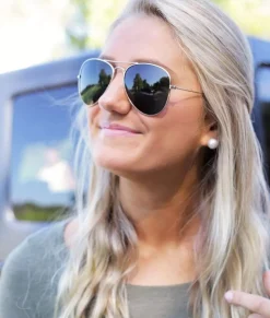 Nayked Apparel Accessories>Women'S Aviator Polarized Sunglasses, Lifetime Guarantee