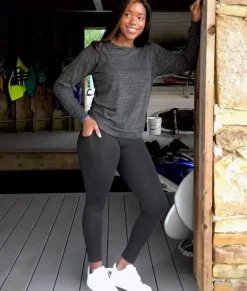Nayked Apparel Athleisure>Women'S High Waist Pocketed Athleisure Leggings Black