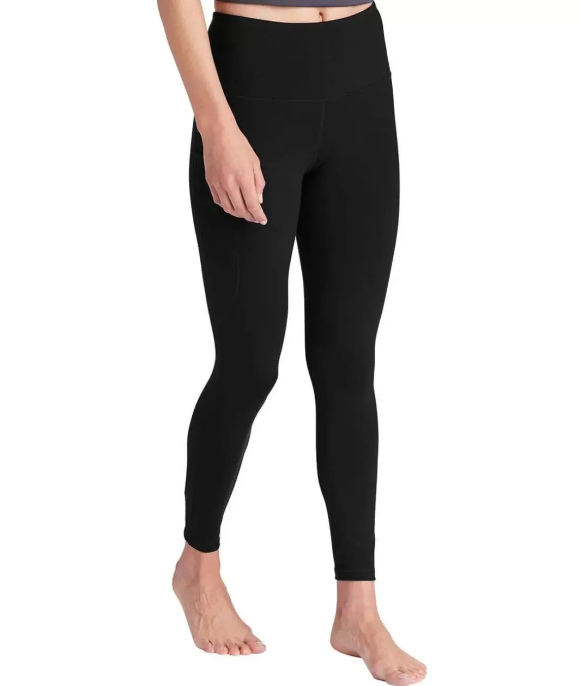 Nayked Apparel Bottoms Skirts & Dresses>Women'S High Waist Pocketed Athleisure Leggings Black
