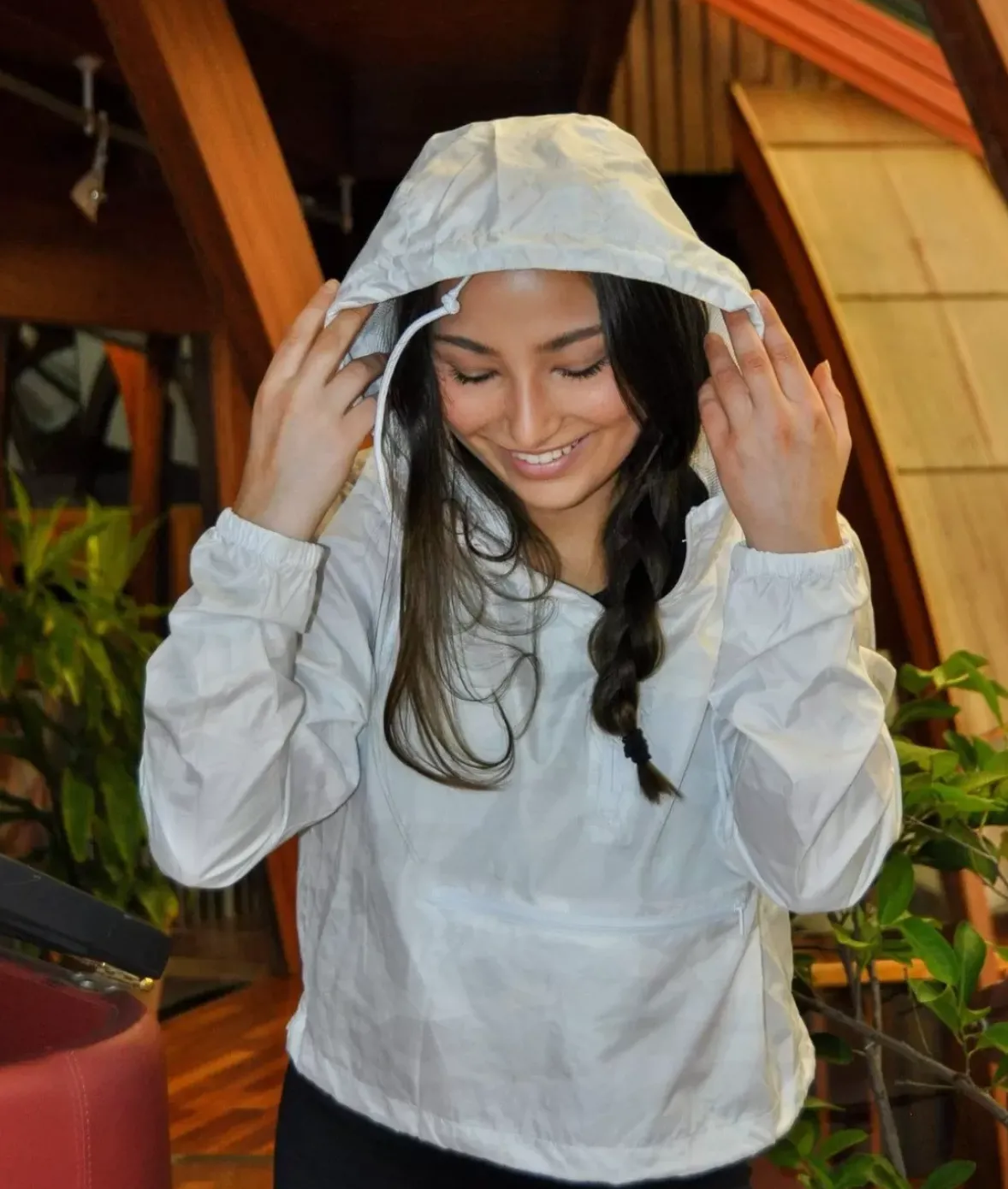 Nayked Apparel Hoodies & Sweatshirts>Women'S Lightweight Pullover Cropped Windbreaker