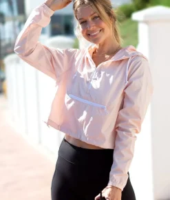 Nayked Apparel Athleisure>Women'S Lightweight Pullover Cropped Windbreaker
