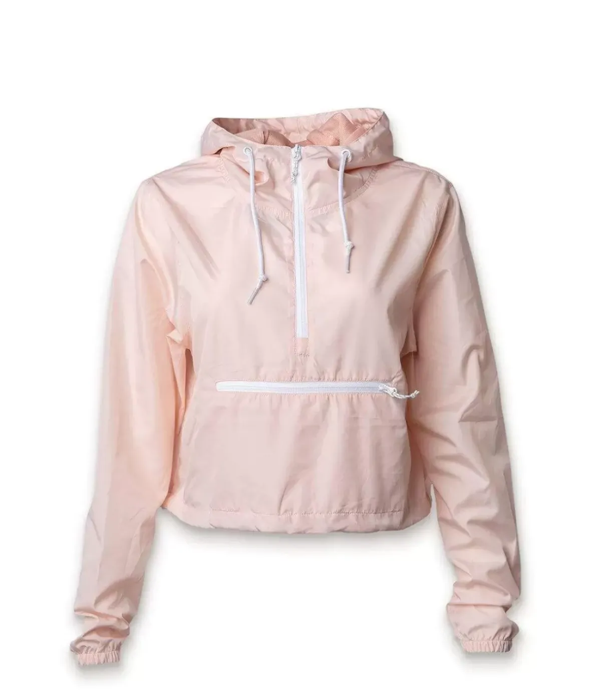 Nayked Apparel Athleisure>Women'S Lightweight Pullover Cropped Windbreaker