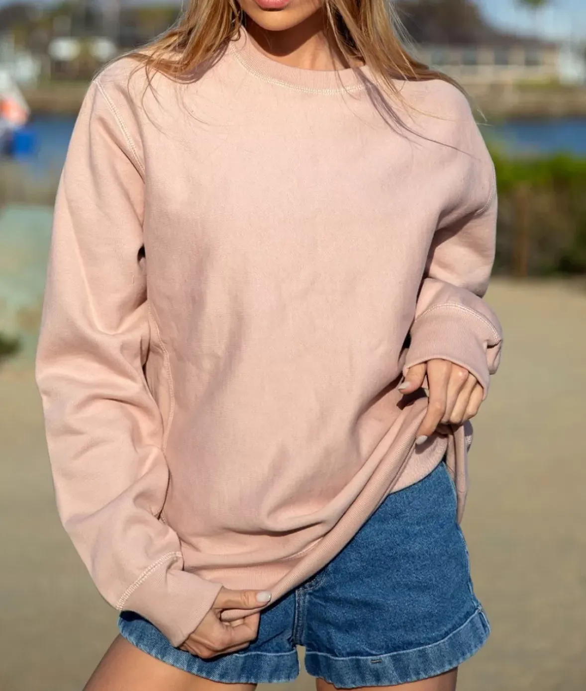 Nayked Apparel Athleisure>Women'S Oversized Soft Premium Heavyweight Cross-Grain Sweatshirt