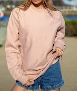 Nayked Apparel Tops>Women'S Oversized Soft Premium Heavyweight Cross-Grain Sweatshirt