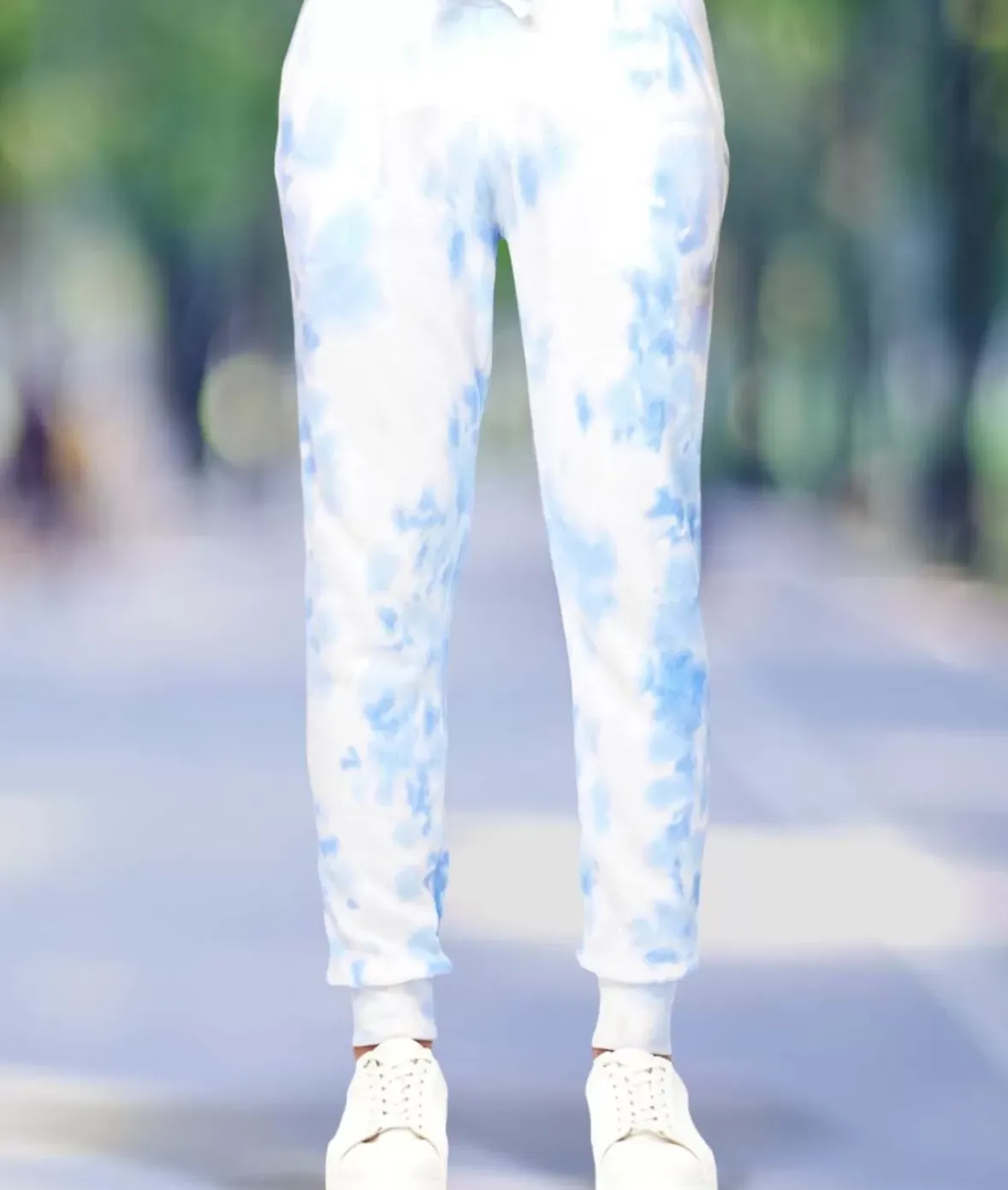 Nayked Apparel Bottoms Skirts & Dresses>Women'S Oversized Soft Washed Tie Dye Fleece Joggers