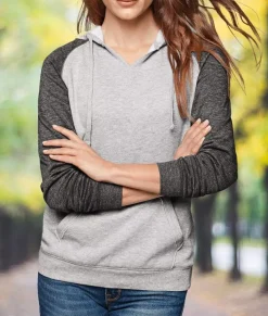 Nayked Apparel Tops>Women'S Ridiculously Soft Raglan Fleece Hoodie