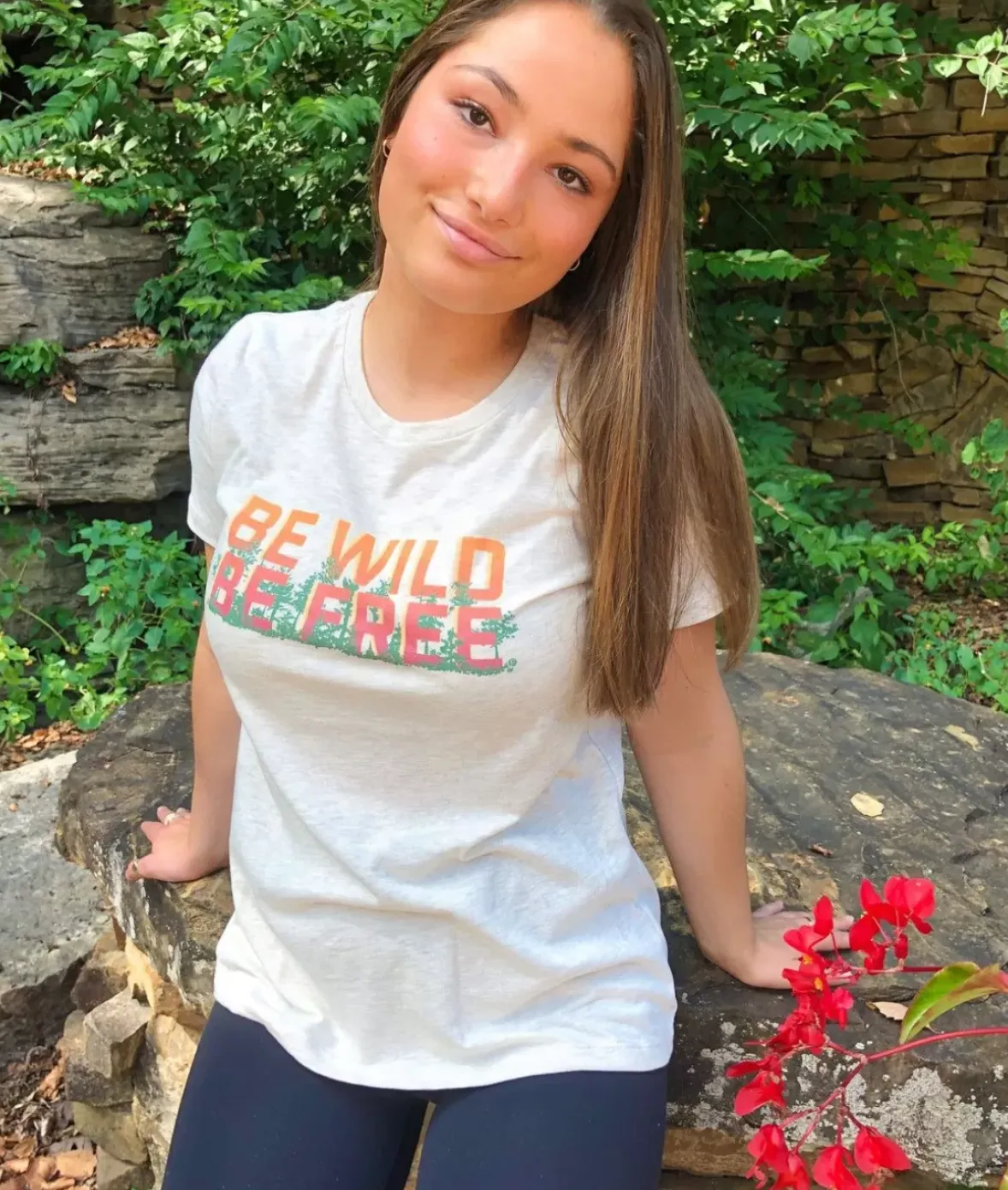 Nayked Apparel T-Shirts>Women'S Ridiculously Soft Midweight Graphic Tee | Be Wild, Be Free