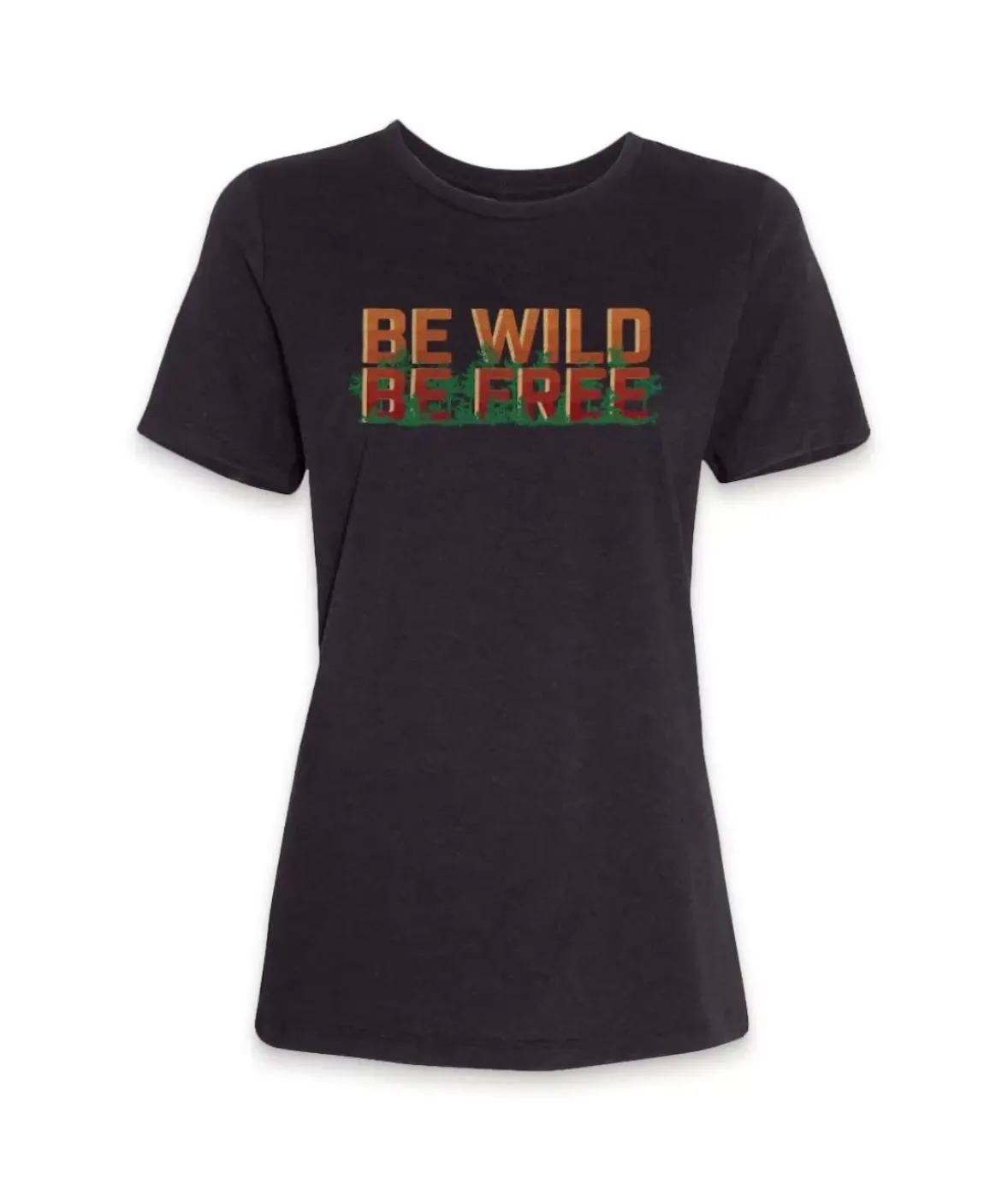 Nayked Apparel T-Shirts>Women'S Ridiculously Soft Midweight Graphic Tee | Be Wild, Be Free