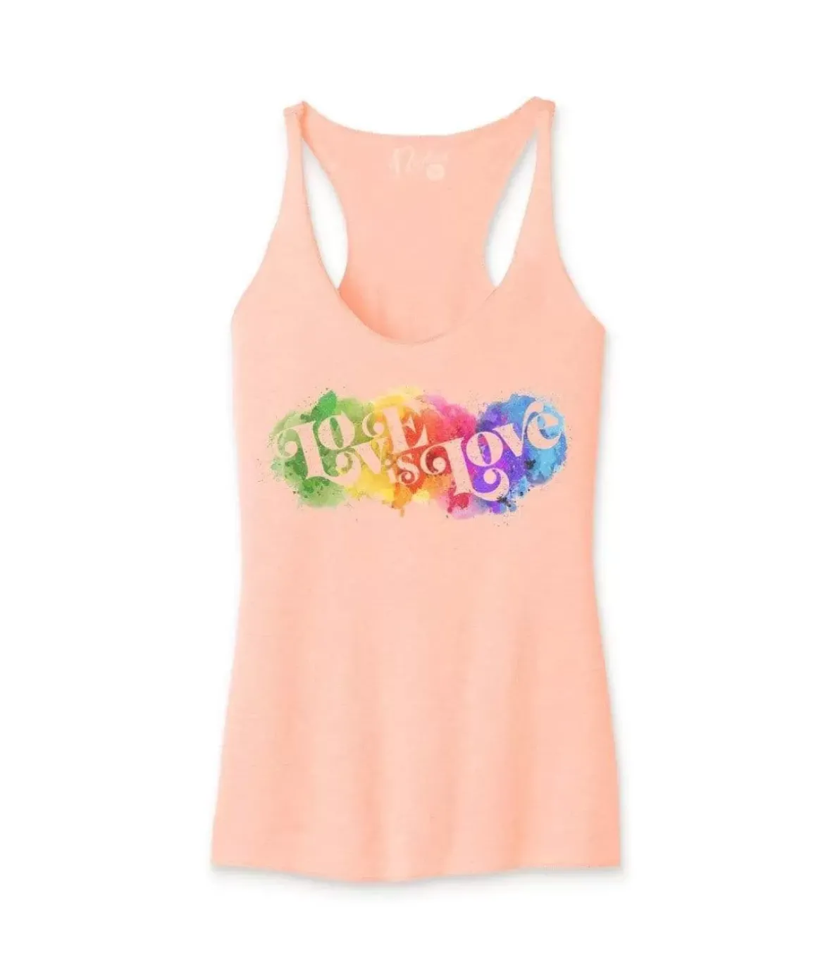 Nayked Apparel Tank Tops>Women'S Ridiculously Soft Lightweight Graphic Racerback Tank | Love Is Love