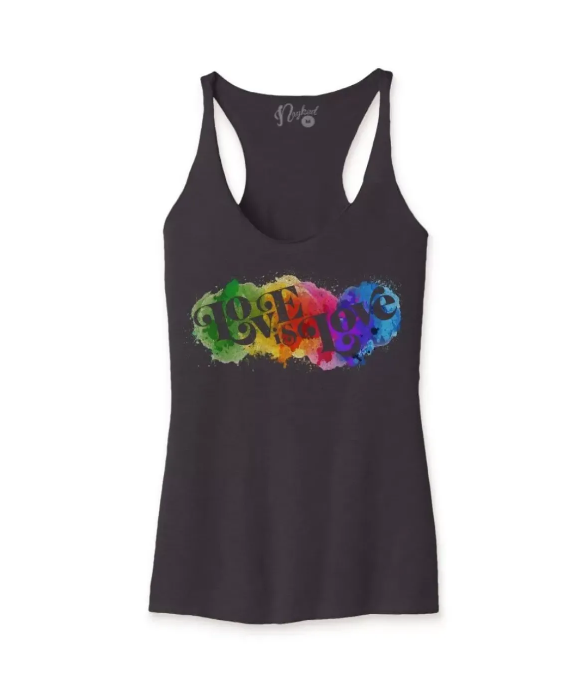 Nayked Apparel Tank Tops>Women'S Ridiculously Soft Lightweight Graphic Racerback Tank | Love Is Love