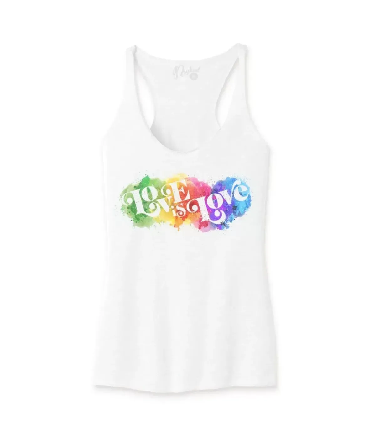 Nayked Apparel Tank Tops>Women'S Ridiculously Soft Lightweight Graphic Racerback Tank | Love Is Love