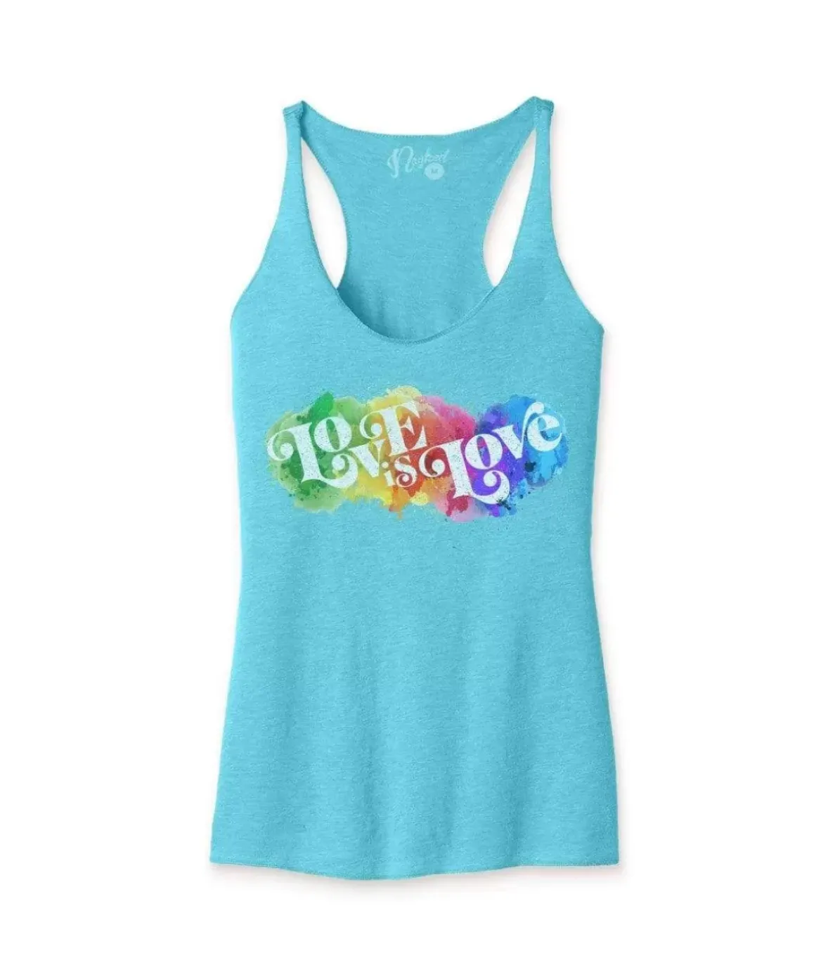 Nayked Apparel Tank Tops>Women'S Ridiculously Soft Lightweight Graphic Racerback Tank | Love Is Love