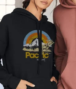 Nayked Apparel Tops>Women'S Ridiculously Soft Graphic Oversized Pullover Sweatshirt | Pacific Northwest