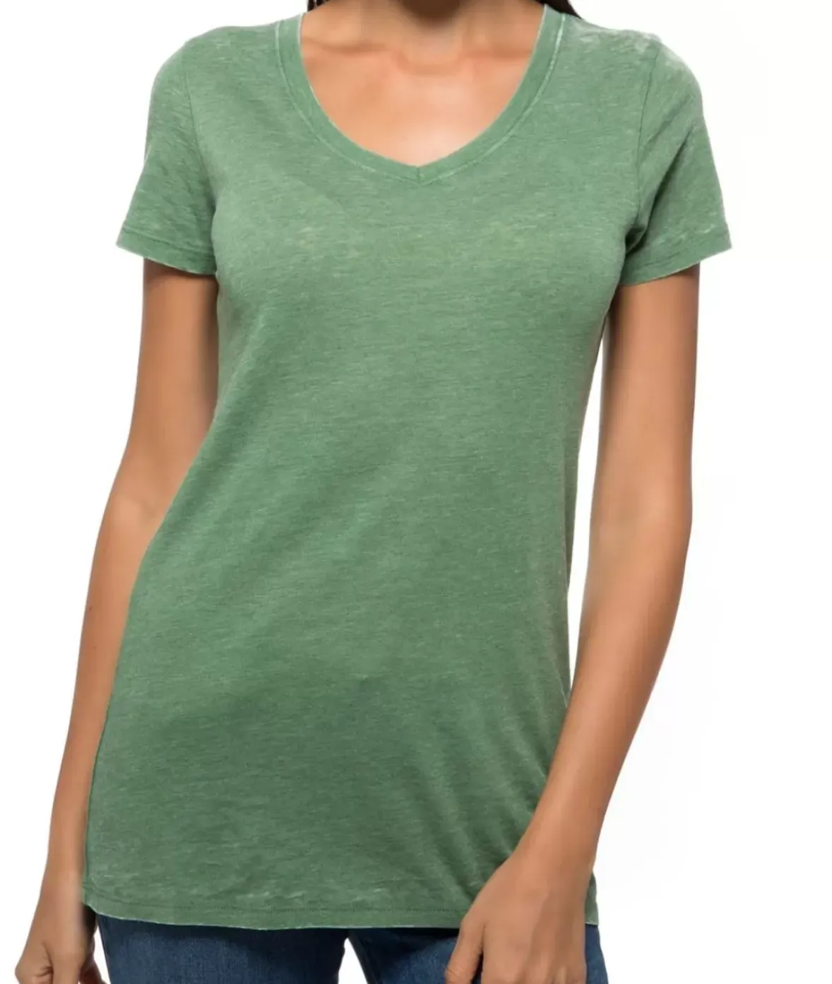 Nayked Apparel T-Shirts>Women'S Ridiculously Soft Vintage Wash V-Neck Short Sleeve T-Shirt